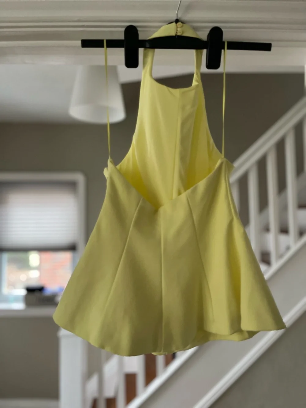 NWOT Halter Peplum Top in Light Lemon Yellow Lemonade - Picture 5 of 11